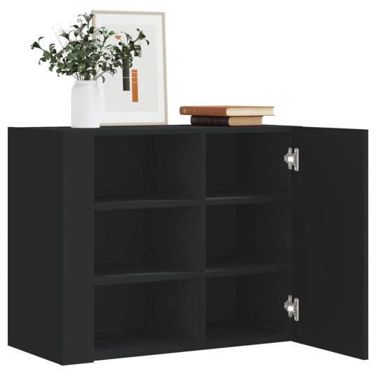 Veggskap svart 75x35x60 cm konstruert tre