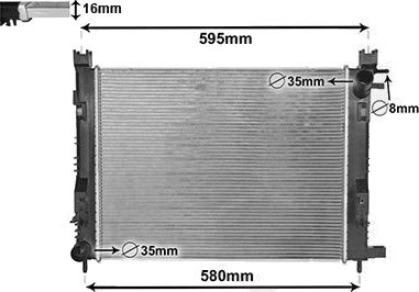 VAN WEZEL 15002007 Radiator motorkjøling VAN WEZEL 15002007 Radiator motorkjøling