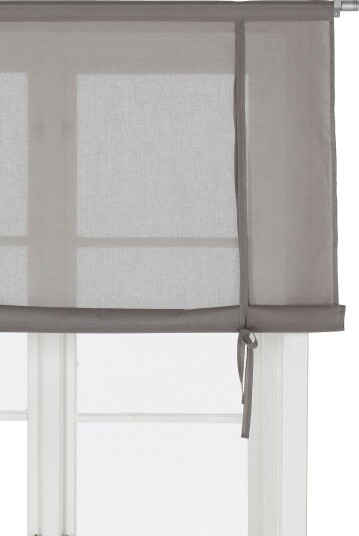 &Home Roll up gardin Voile Grå