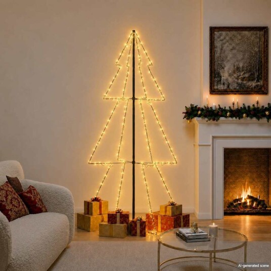 vidaXL Juletre kjegle 300 LED innendørs og utendørs 120x220 cm