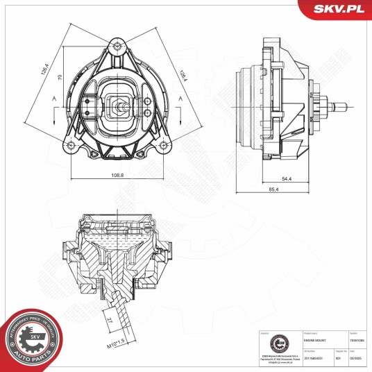 ESEN SKV 75SKV285 Motorfeste ESEN SKV 75SKV285 Motorfeste
