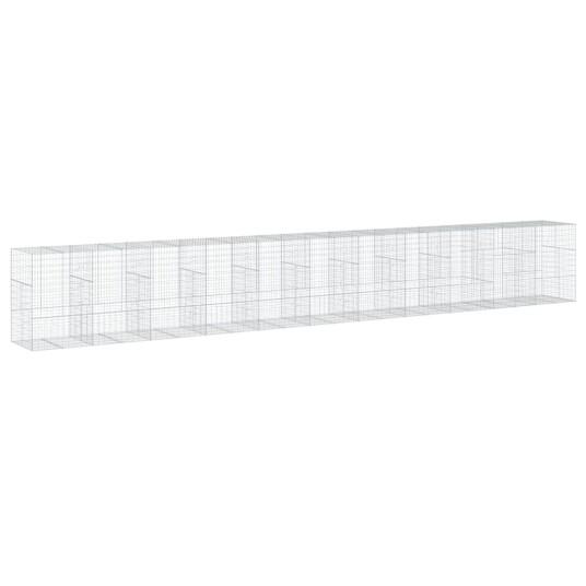 Gabionkurv med deksel 1100x100x150 cm galvanisert jern Gabionkurv med deksel 1100x100x150 cm galvanisert jern