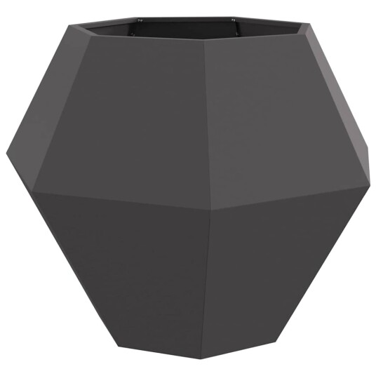 vidaXL Plantekassed 2 pcs Svart 100 x 100 x 80 cm Stål