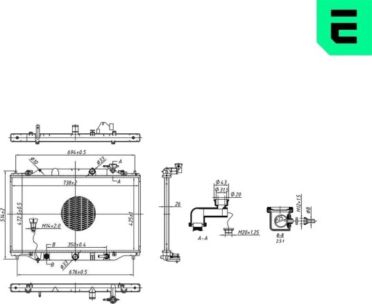 ERA 673581 Radiator motorkjøling