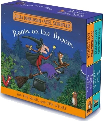 Room On The Broom And The Snail And The Whale Board Book Gift Slipcase Av Julia Donaldson