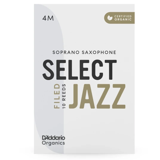 D'Addario Woodwinds Orsf10ssx4m 10-Pk 4m Org. Select Jazz Filed Sopran-Sax