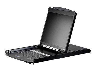 Aten Slideaway Cl5808n - Kvm-Konsoll Med Kvm-Svitsj - 8 Porter - Ps/2, Usb - 19" - Kan Monteres I Rack - 1280 X 1024 @ 75 Hz - 1U