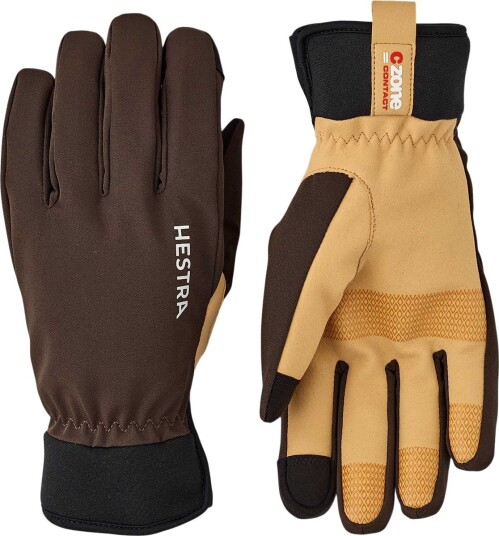 Hestra Czone Contact Glove -5 Finger Dark Forest - Brown - 9 Hestra Czone Contact Glove -5 Finger Dark Forest - Brown - 9
