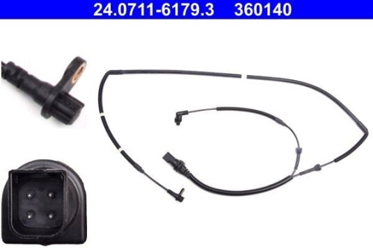 Sensor, ABS ATE 24.0711-6179.3 Sensor, ABS ATE 24.0711-6179.3