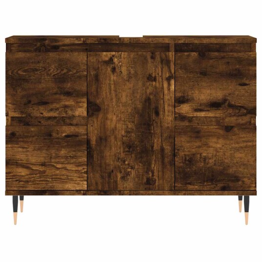 vidaXL Baderomsskap røkt eik 80x33x60 cm konstruert tre