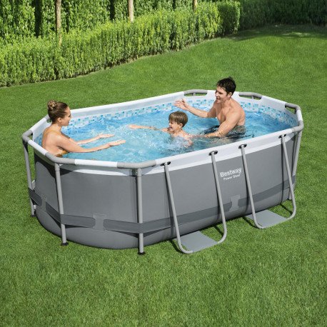 Bestway Basseng Power Steel Rectangular Frame Pool Model 5614A 305x200x84cm Bestway Basseng Power Steel Rectangular Frame Pool Model 5614A 305x200x84cm