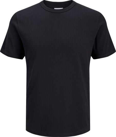 Jack & Jones Jjeorganic Rib Tee Ss Crew Neck   Black   L