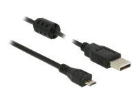 Delock USB 2.0 Micro-USB B Kabel 50 cm Hankjønn Svart