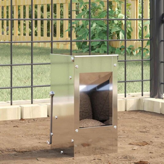 Vidaxl Kaninfôrer Sølv 12.5 X 12.5 X 25 cm 1.5 kg Galvanisert Stål