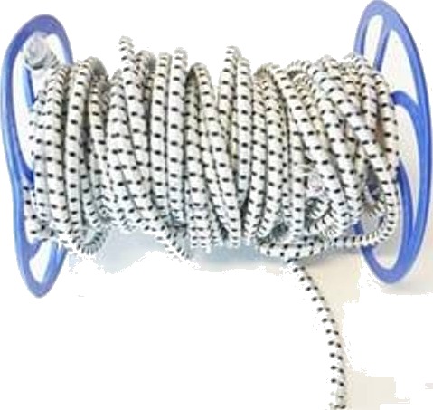 STRIKK RUND 10 MM HVIT M/SORTE PRIKKER