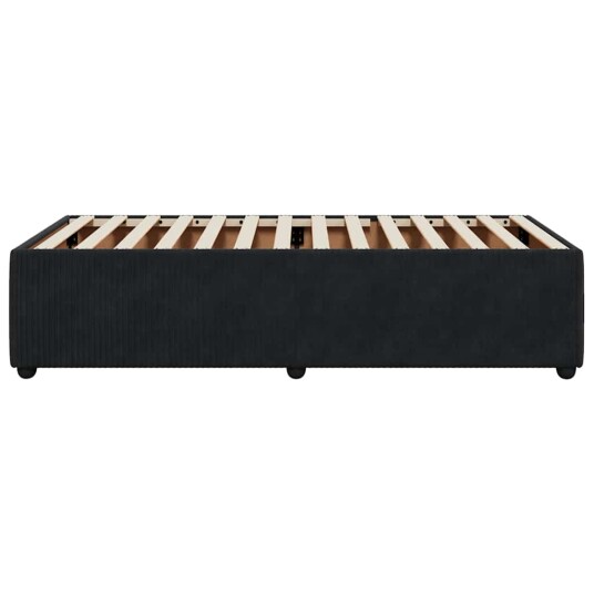 Sengeramme svart 90x200 cm fløyel 3284984