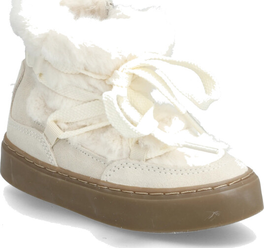 Mango Ankle Boots With Leather Accents - Cream - 25