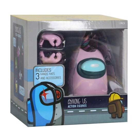 Among Us Actionfigur 17cm - Rosa m/hanekam