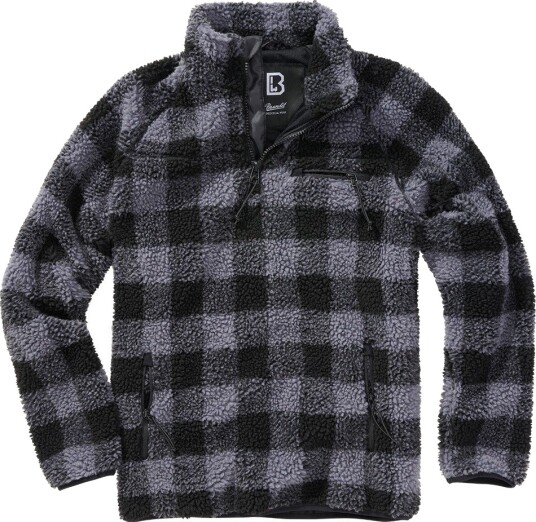 Brandit Teddyfleece Sweater Black/Grey M Svart