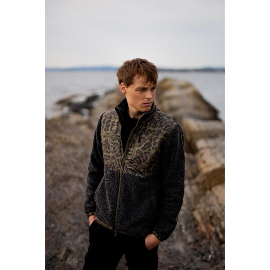 Lincoln Cardigan Dark grey M Pile fleece zip cardigan