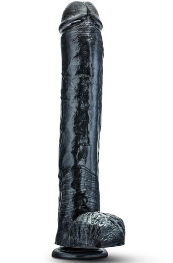 Jet Dark Steel Carbon Metallic Anal Dildo 35,5cm
