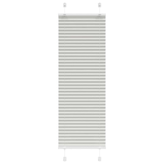 plisségardin lys grå 40x100 cm Stoff Bredde 39,4 Polyester