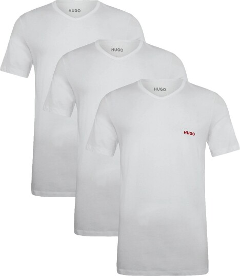 HUGO T Shirt Vn Triplet   White   XXL