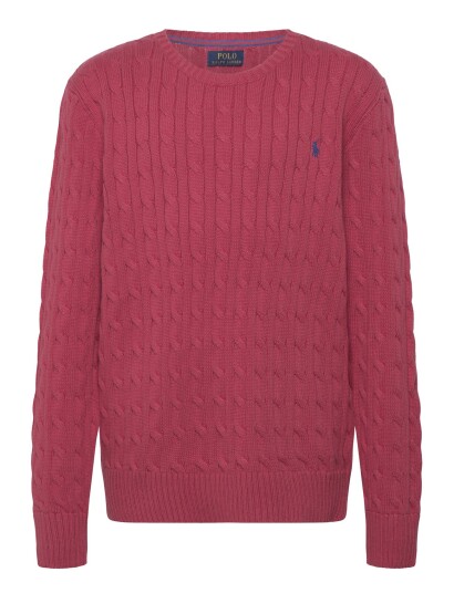 Ralph Lauren Kids Combed Cotton Ls Cable Cn Tp Swt White 132 137