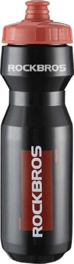Rockbros Sykkelflaske 750ml – Transparent svart med rød tut
