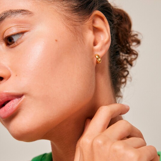 Enamel Classic Wide Hoops Øredobber 18 kt. Gullbelagt sølv E321G Enamel Classic Wide Hoops Øredobber 18 kt. Gullbelagt sølv E321G