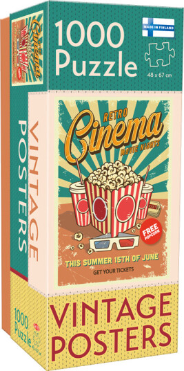 Tactic Puzzle Lovers Vintage Posters Retro Cinema 1000 Pcs Puzzle Tactic Puzzle Lovers Vintage Posters Retro Cinema 1000 Pcs Puzzle