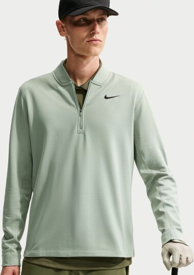Nike Velocity Mens Therma FIT 1/2 Zip Golfgenser herre Jade Horizon Black XXXX Large