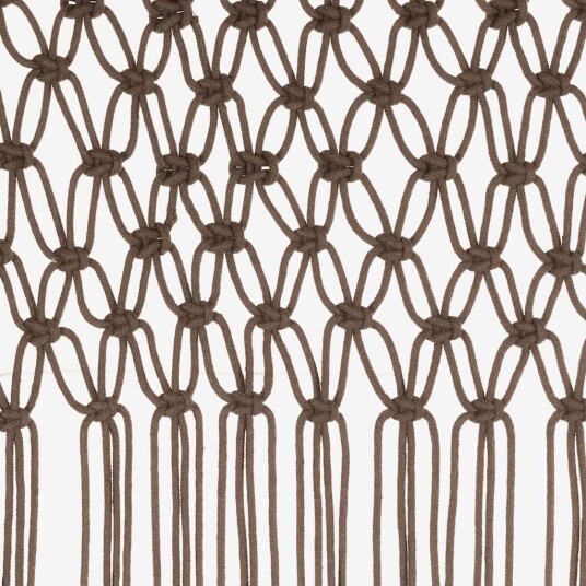 vidaXL Makramé gardin taupe 140x240 cm bomull