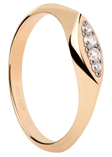 PDPAOLA Gala Stamp Ring 18 kt. Gullbelagt sølv AN01-A52-52 (ring) - Dame - 925 sterling silver