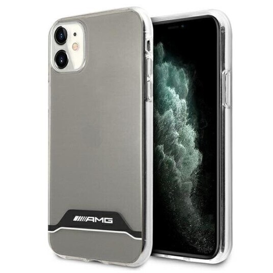 Mercedes AMG Electroplate Deksel til iPhone 11 6,1" Transparent Svart/Hvit