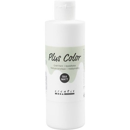 Plus Color Plus Color Hobbymaling hvit 250 ml 1 flaske Plus Color Plus Color Hobbymaling hvit 250 ml 1 flaske