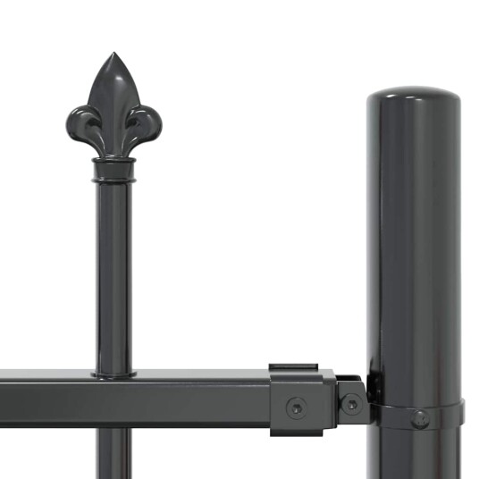 vidaXL Hage Hegning Grå 115 cm Pulverlakkert stål