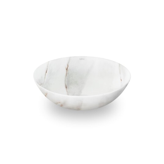 Bathco Calacatta Bolle Ø38,5cm Håndmalt Hvit KO-00425 Bathco Calacatta Bolle Ø38,5cm Håndmalt Hvit KO-00425