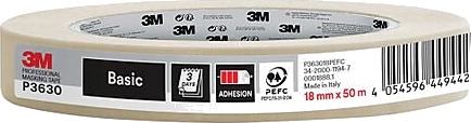 3m maskeringstape basic 18mmx50m