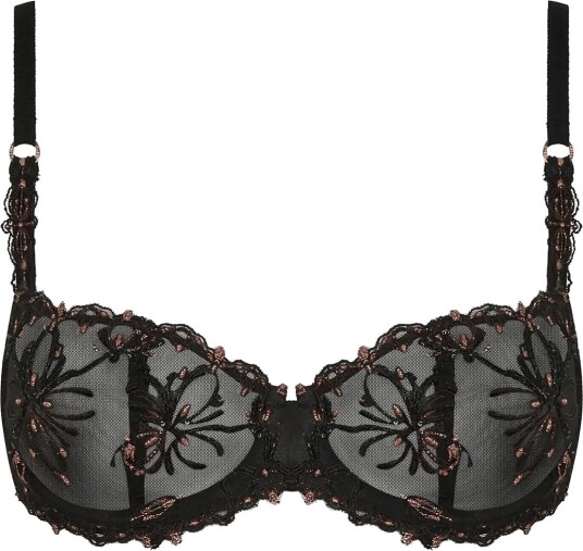 CHANTELLE Champs Elysees Half Cup Balcony Bra   DAZZLING BLACK   75 C