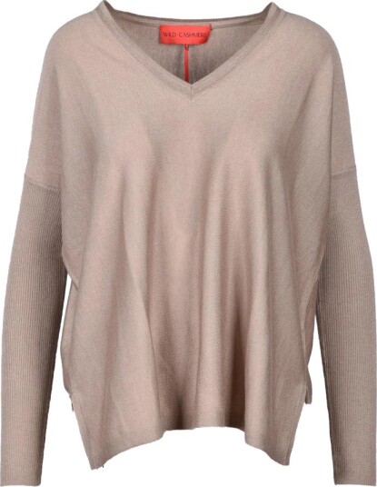Wild Cashmere Dame Strikkevarer Beige M,