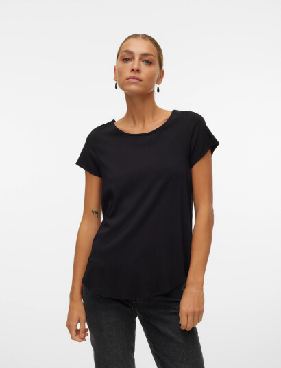 Vero Moda Vmbella Ss Top Wvn Noos Black L Vero Moda Vmbella Ss Top Wvn Noos Black L