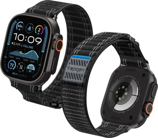 Spigen WBF0 klokkerem for Apple Watch 44/45/46/49mm Svart