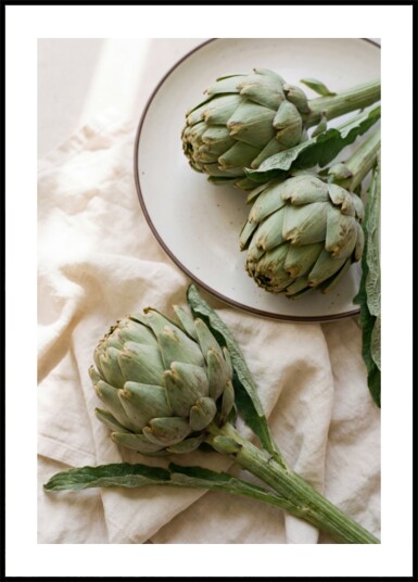 Fresh Green Artichokes Plakat / 100x150