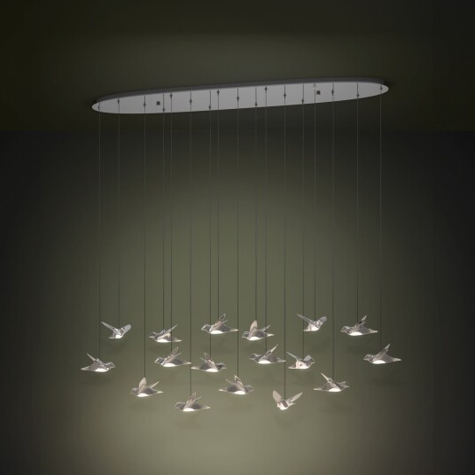 Paratebueno hengelampe krom 17 flg.   EGLO Stars of Light   Spisestue   Design   Metall   Med flere lyskilder