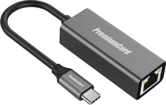 Premiumcord Usb-Kabel Premiumcord-Omformer Usb-C Til Rj45 Gigabit-Kontakt
