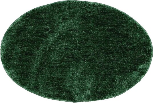 Noble House Bath Mat Oval Linen Beige 65X90 - DARK GREEN - 65X90 cm