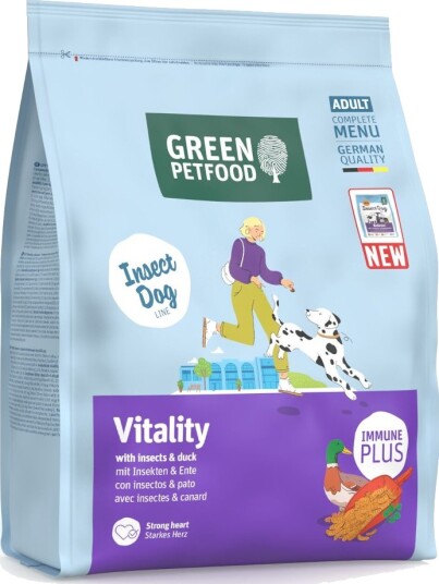 Green Petfood Tørrfôr Dog Vitality Med Insekter & And 900 G