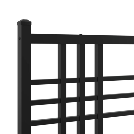 Sengegavl i metall svart 160 cm
