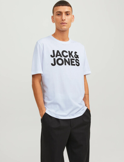 Jack & Jones Jjecorp Logo Tee Ss O-Neck Noos - White - S